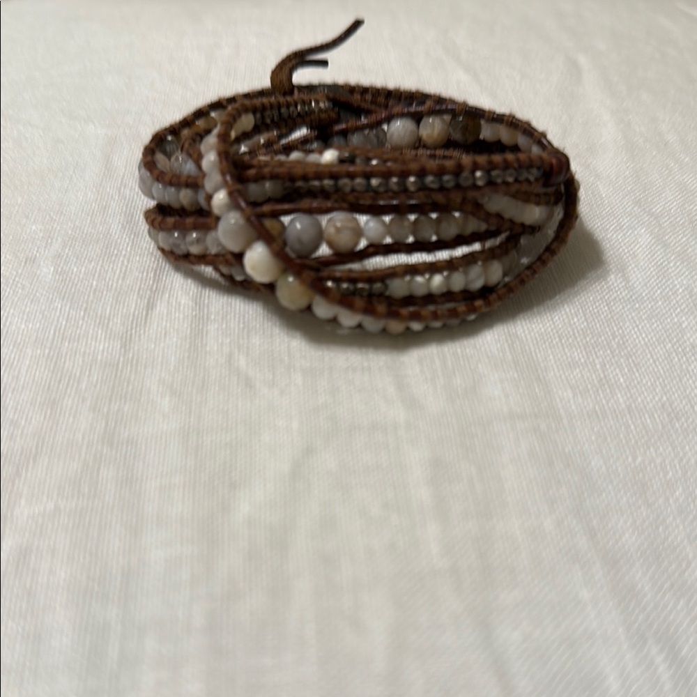 Chan Luu Brown and Cream Bohemian Bracelet